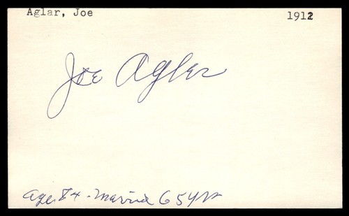 Carta indice firmata joe agler - carta,