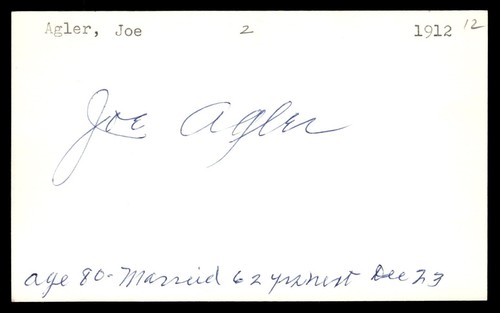 Carta indice firmata joe agler - carta,